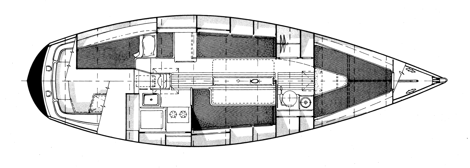 C&C33-cutaway-top-interior