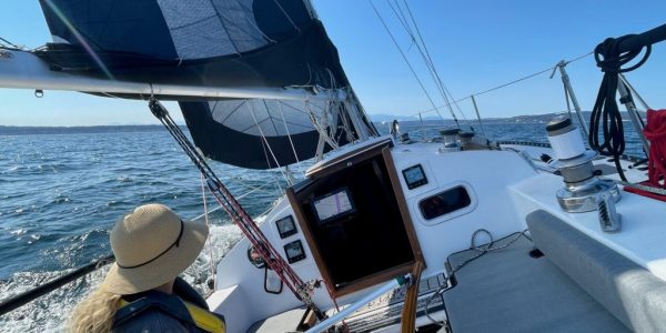 Sailing with plotter out